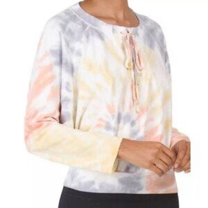 Young Fabulous & Broke YFB Peyton Tie Dye Lace Up Front Sweatshirt Size S